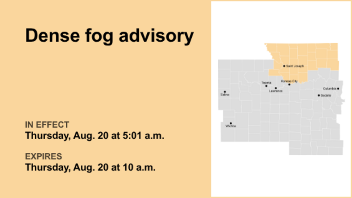 Update: Dense fog advisory affecting the Kansas City area until Thursday morning 