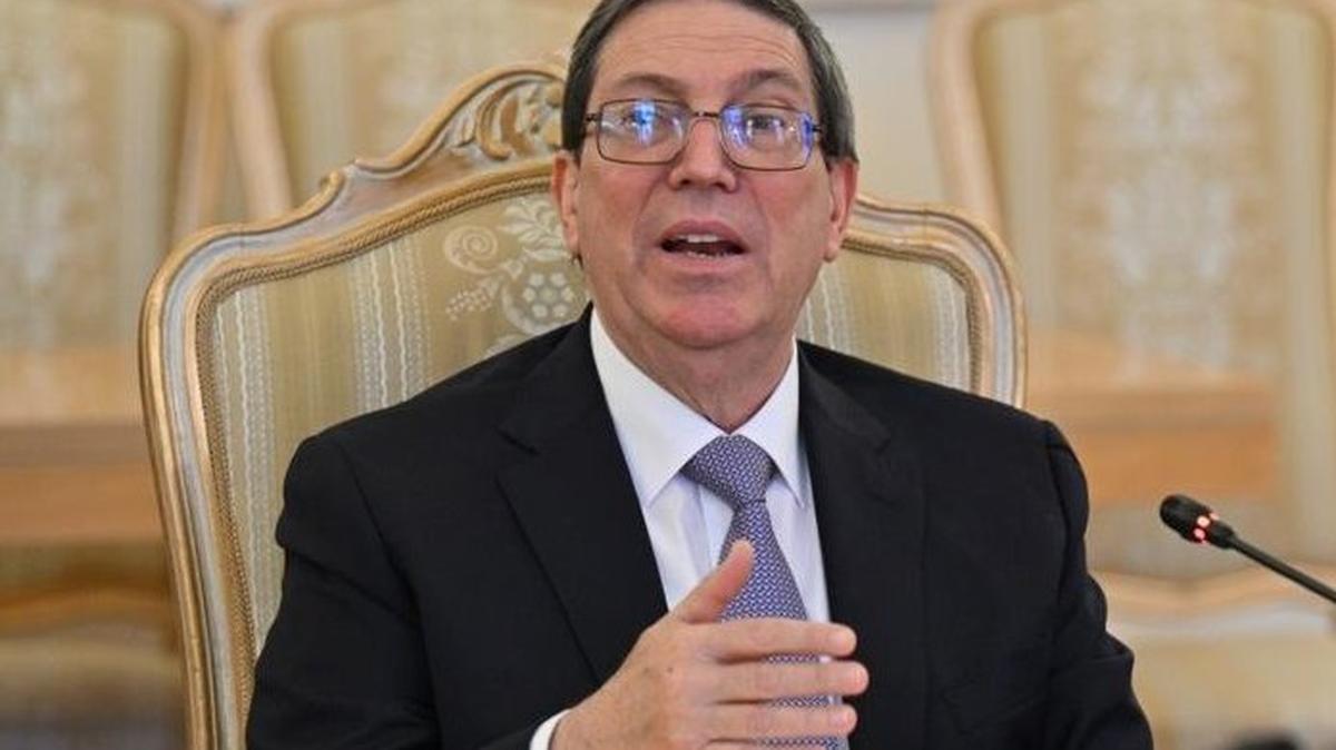Cuban Foreign Minister Bruno Rodriguez Parr denied a media report that Cuba obtained more than 300 military drones. File Photo by Hector Retamal/EPA/Pool