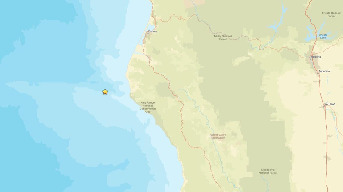 Minor earthquake is reported near Lost Coast of Northern California 
