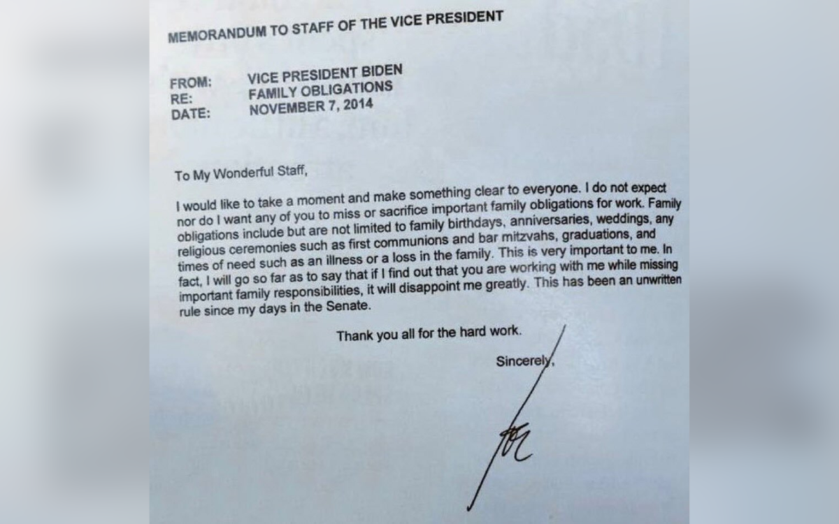  The Biden memo is seen posted on Threads. 