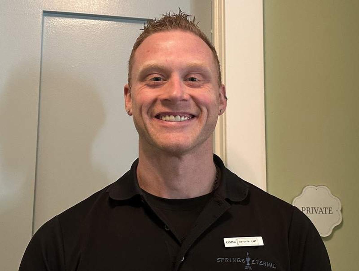  Aaron, my Massage Therapist at Springs Eternal Spa at the Omni Bedford Springs Resort and Spa. Photo credit: Robin O’Neal Smith 