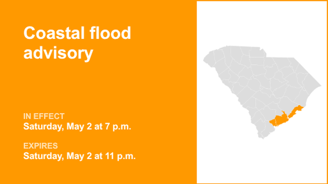 UPDATE: Coastal flood advisory for Coastal Colleton and Charleston County 