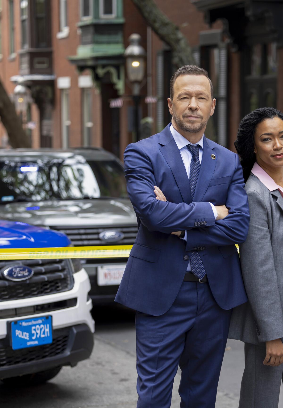 Donnie Wahlberg as Danny Reagan and Sonequa Martin-Green in ‘Boston Blue’Michele Crowe/CBS