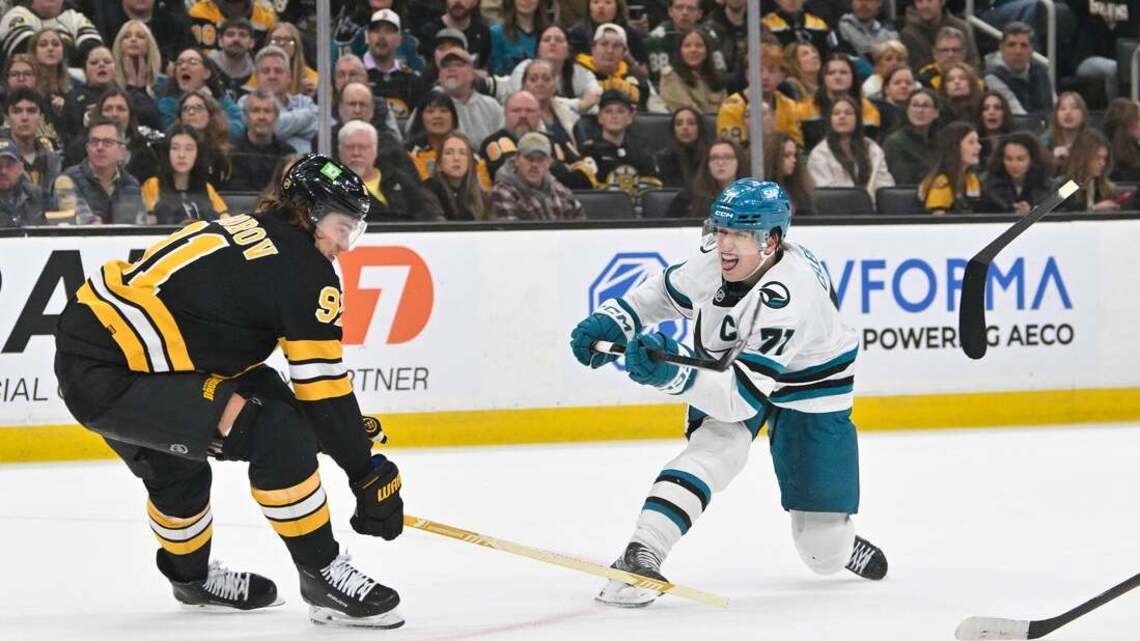Bruins tally 4 in the 3rd to edge Sharks, extend unbeaten streak to 8  