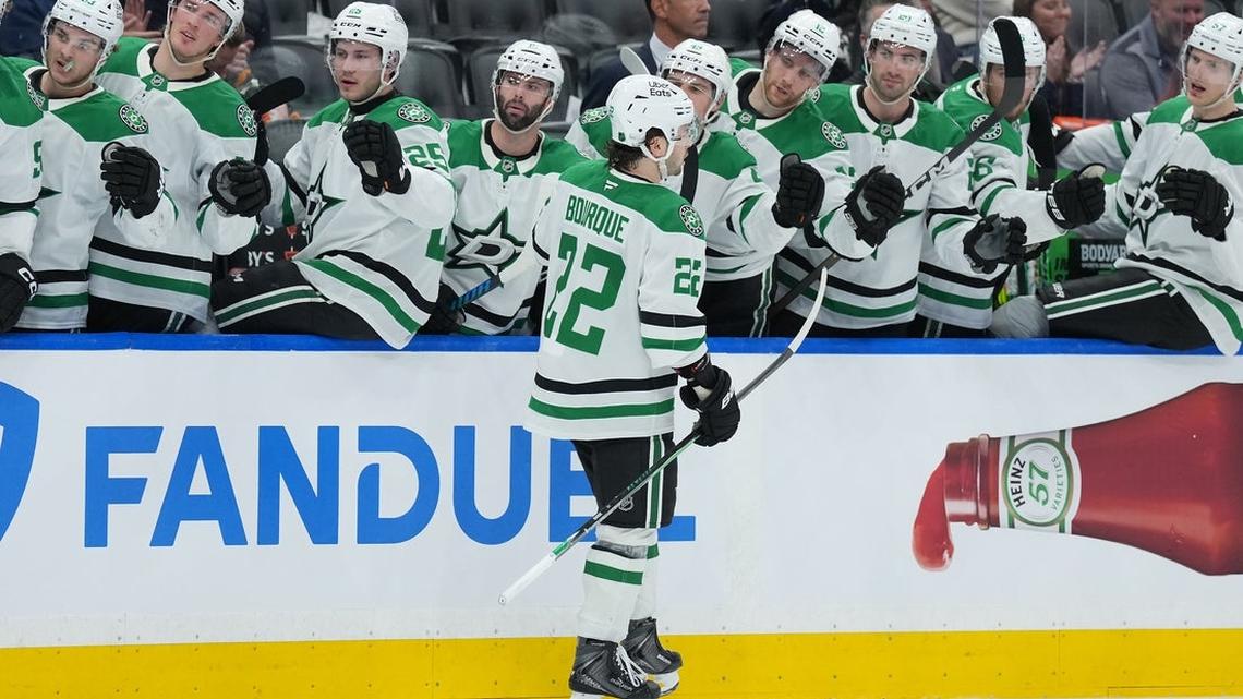 Mavrik Bourque's first hat trick sparks Stars' rally vs. Leafs  