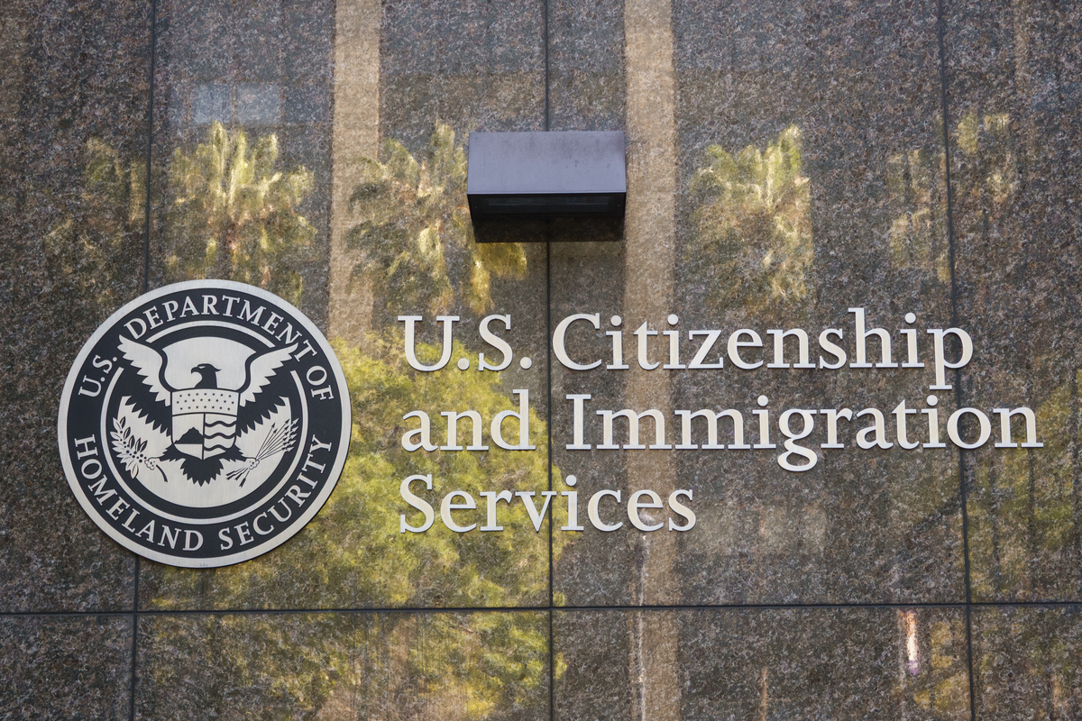  The Department of Homeland Security logo is shown at a Citizenship and Immigration Services office on January 16, 2026, in San Diego. 