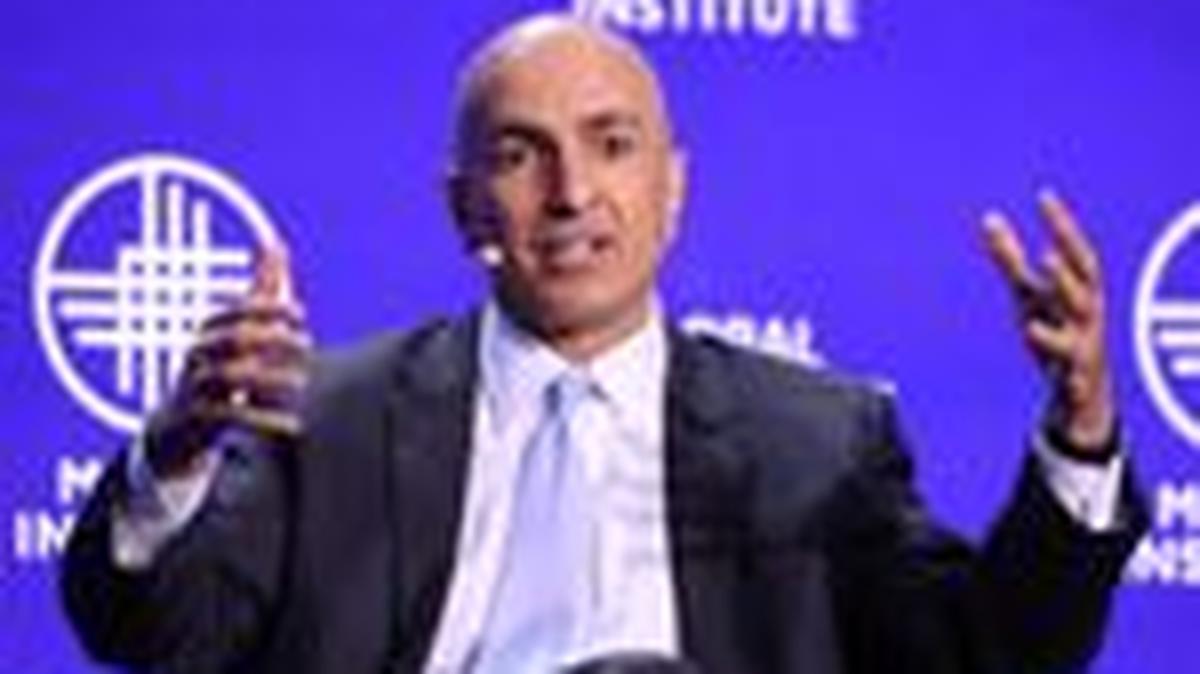FILE PHOTO: Neel Kashkari, President and CEO, Federal Reserve Bank of Minneapolis, speaks at the Milken Conference 2024 Global Conference Sessions at The Beverly Hilton in Beverly Hills, California, U.S., May 7, 2024.  REUTERS/David Swanson/File Photo