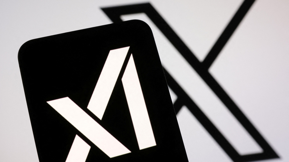 xAI and X logos are seen in this illustration taken, March 28, 2025. REUTERS/Dado Ruvic/Illustration