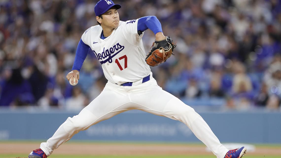 Shohei Ohtani battles through the rain to throw a one-hit gem in Dodgers' win 