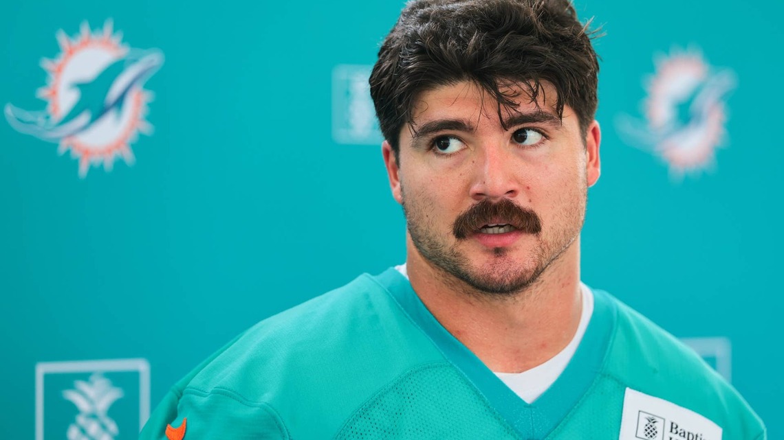 Dolphins Rookie Jacob Rodriguez Is Pushing Tyrel Dodson for a Starting Job 