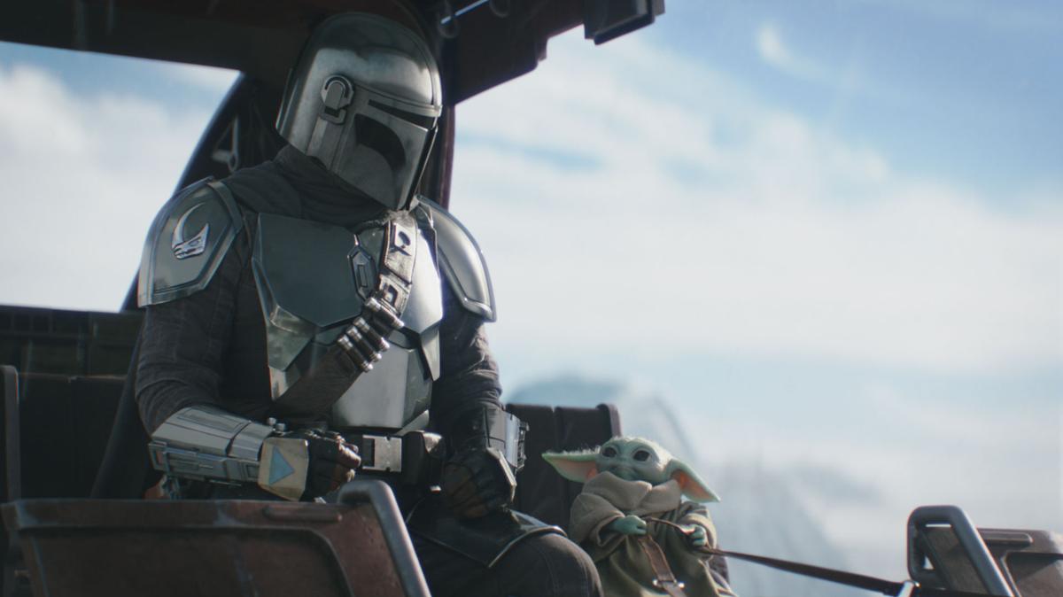From left to right: The Mandalorian (Pedro Pascal) and Grogu in Lucasfilm's "The Mandalorian and Grogu." (Francois Duhamel/Lucasfilm LTD/TNS)