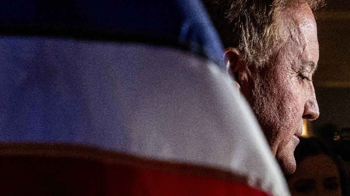 Texas Attorney General Ken Paxton appears during a rally for his senatorial campaign at George’s Banquet Hall in Waco, Texas, U.S. March 2, 2026. REUTERS/Kaylee Greenlee