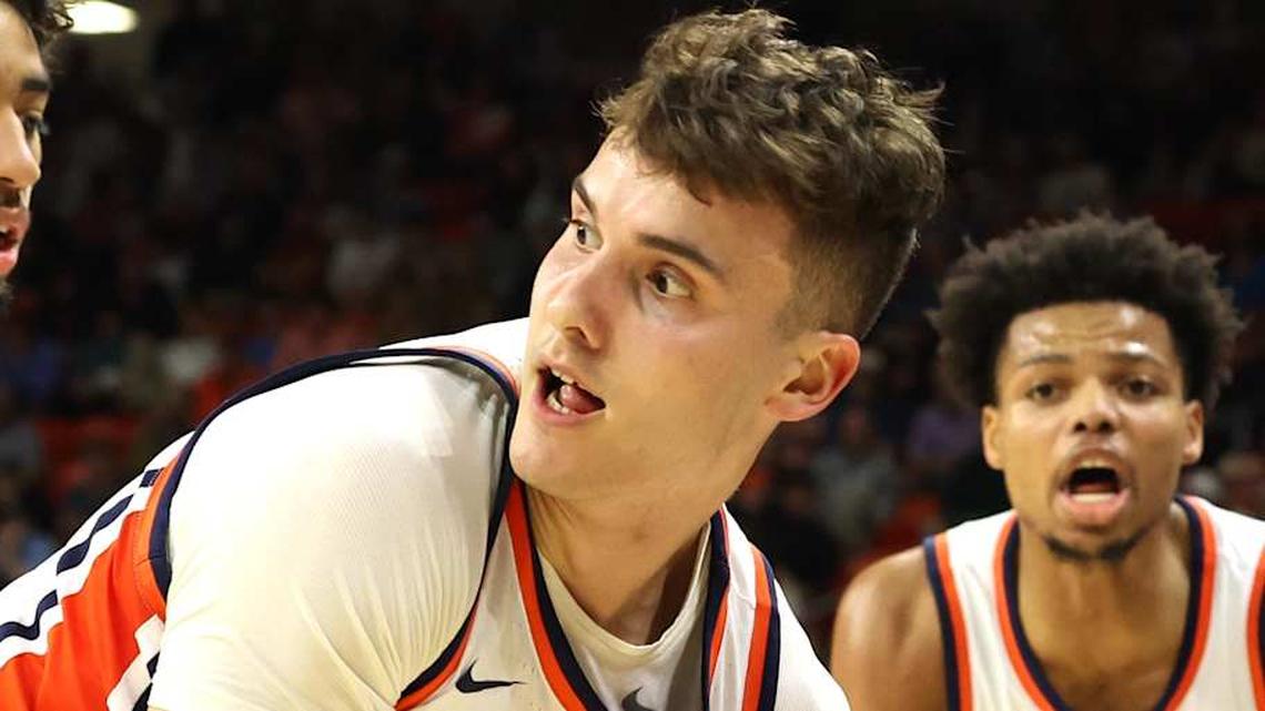  Feb 28, 2026; Auburn, Alabama, USA; Auburn Tigers forward Filip Jovic (38) controls a rebound during the second half against the Mississippi Rebels at Neville Arena. Mandatory Credit: John Reed-Imagn Images | John Reed-Imagn Images 