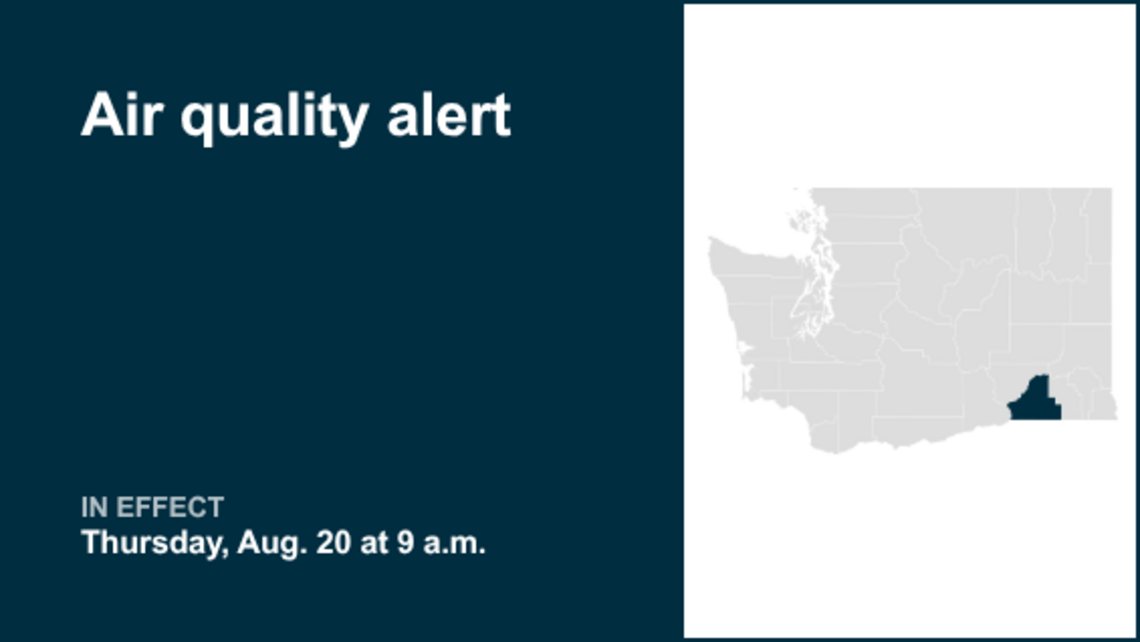 Air quality alert issued for Walla Walla County for Friday 