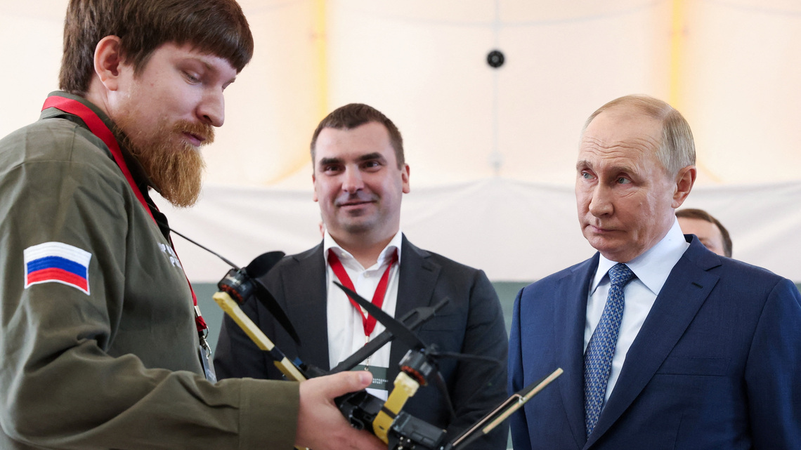 Blast destroys car of Russian drone maker, wounding him and killing his driver 