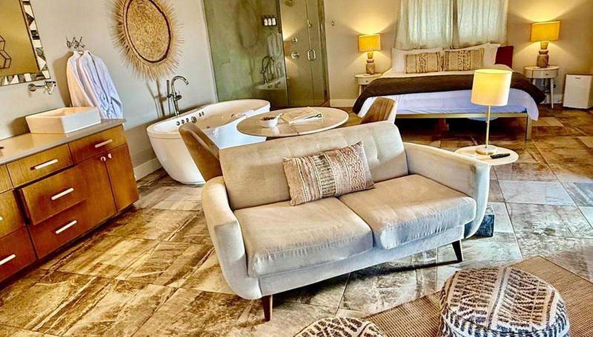  The Cora guesthouse, once a granary, provides bedroom, path, living room and kitchen all in one. Photo credit: Christine Tibbetts 