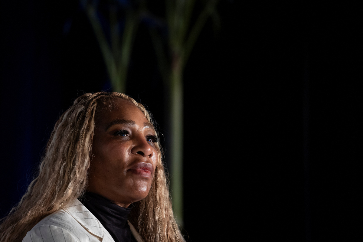 Tennis legend and entrepreneur Serena Williams speaks during the FIA Global Cleared Markets Conference Boca 2026, in Boca Raton, Florida, U.S., March 11, 2026. REUTERS/Marco Bello