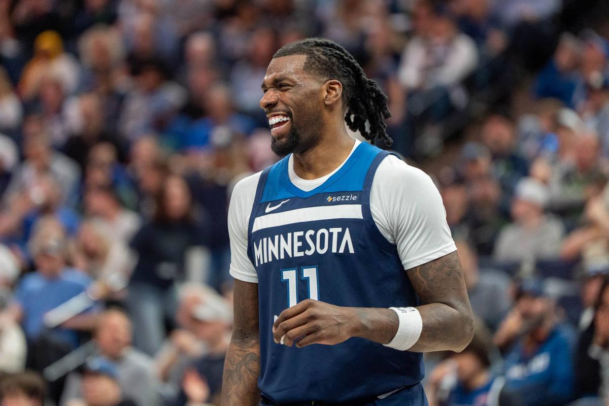  Naz Reid's versatile scoring profile creates valuable frontcourt flexibility and rising fantasy basketball consistency. Credit: Matt Blewett-Imagn Images