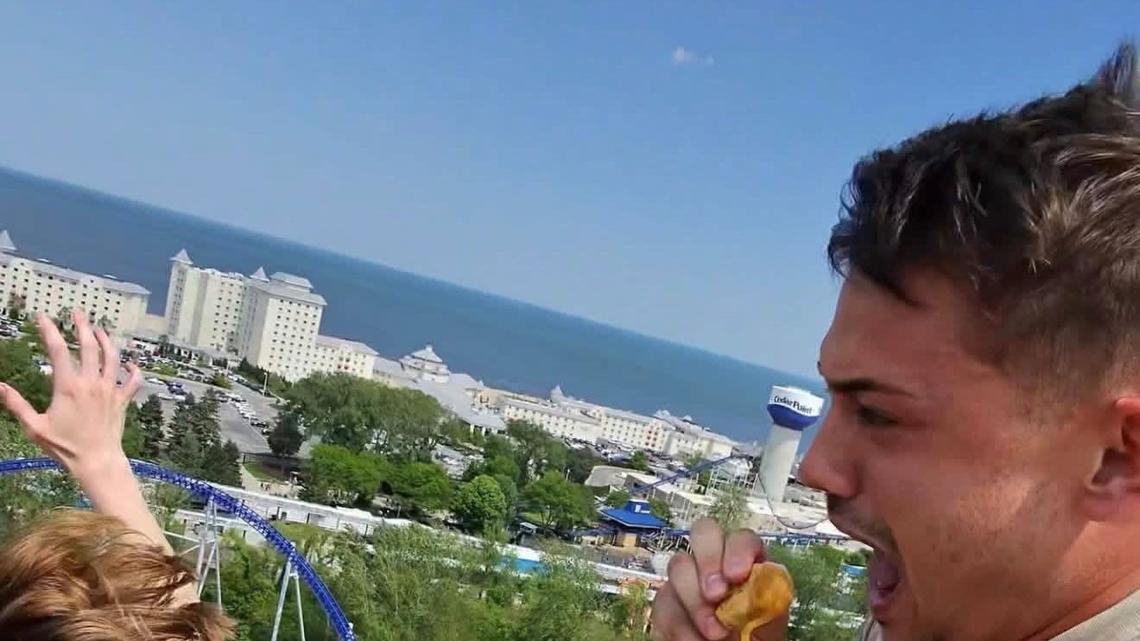 He ate chicken nuggets on a roller coaster. Now he's banned for life 