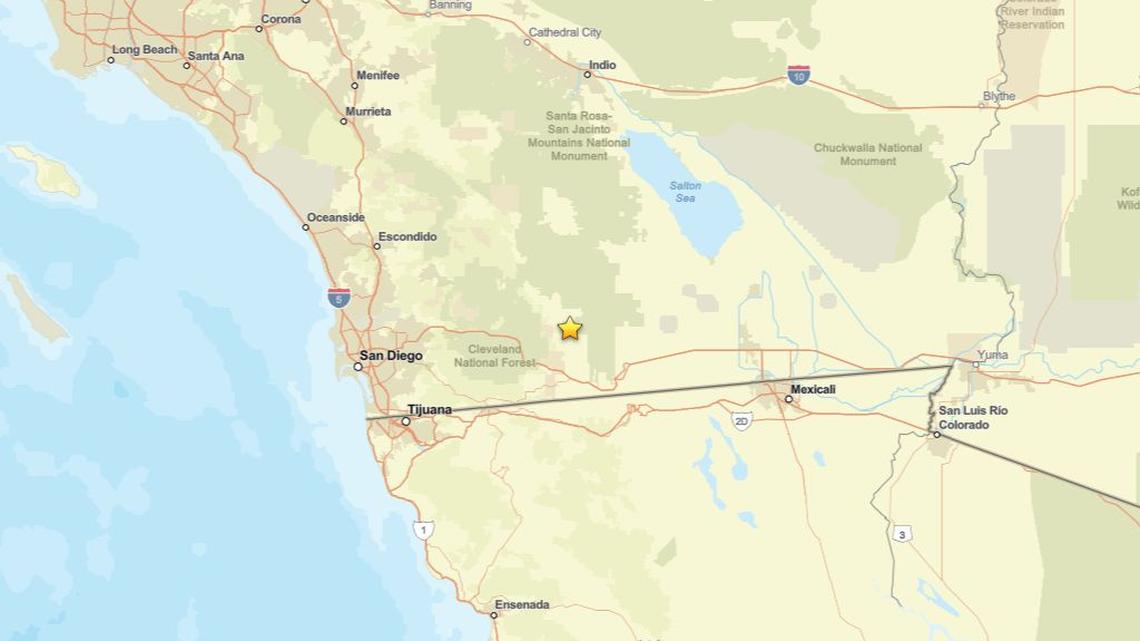 Update: Seismic activity on June 1 - 2.2 magnitude earthquake near Pine Valley, CA registered 