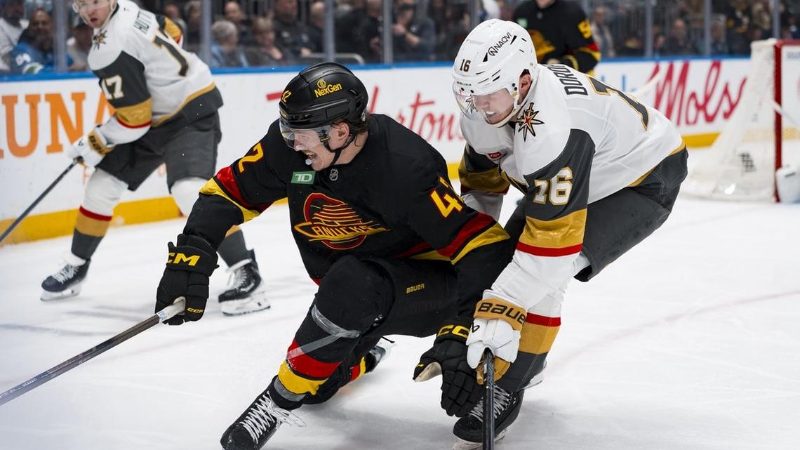 Golden Knights edge Canucks, grab piece of first place in Pacific 