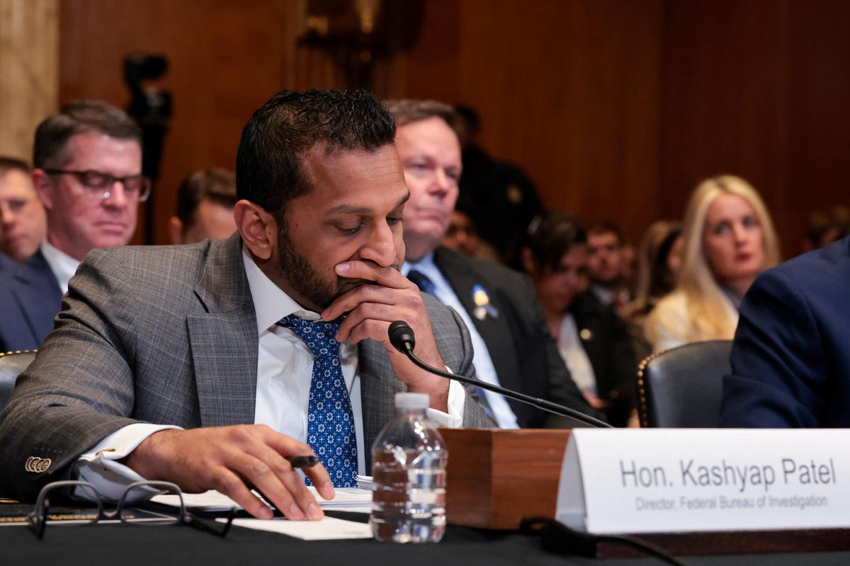 FBI Director Kash Patel testifies before a Senate Appropriations Commerce, Justice, Science, and Related Agencies Subcommittee hearing on U.S. President Donald Trump's FY2027 budget request for the Federal Bureau of Investigation (FBI), the Drug Enforcement Administration (DEA); the United States Marshals Service; and the Bureau of Alcohol, Tobacco, Firearms and Explosives (ATF), on Capitol Hill in Washington, D.C., U.S., May 12, 2026. REUTERS/Kylie Cooper