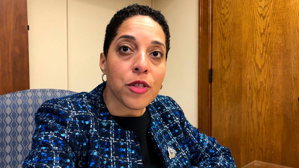 FILE - In this Jan. 13, 2020, file photo, St. Louis Circuit Attorney Kim Gardner speaks in St. Louis. The Missouri Court of Appeals has rejected Gardner’s appeal of a ruling that her office violated the state’s open records law. (AP Photo/Jim Salter, File)