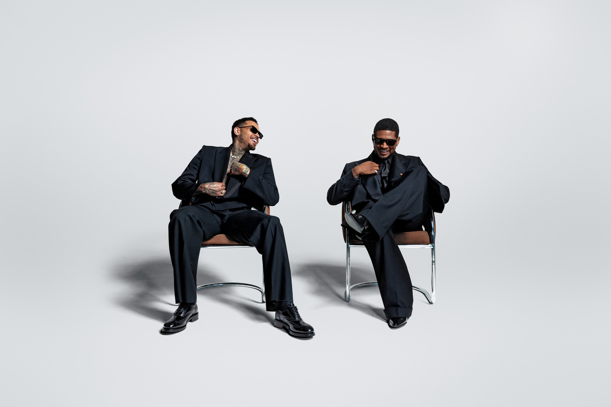 Chris Brown (left) and Usher join forces for The R&B Tour, a stadium run starting June 26, 2026 in Denver.
