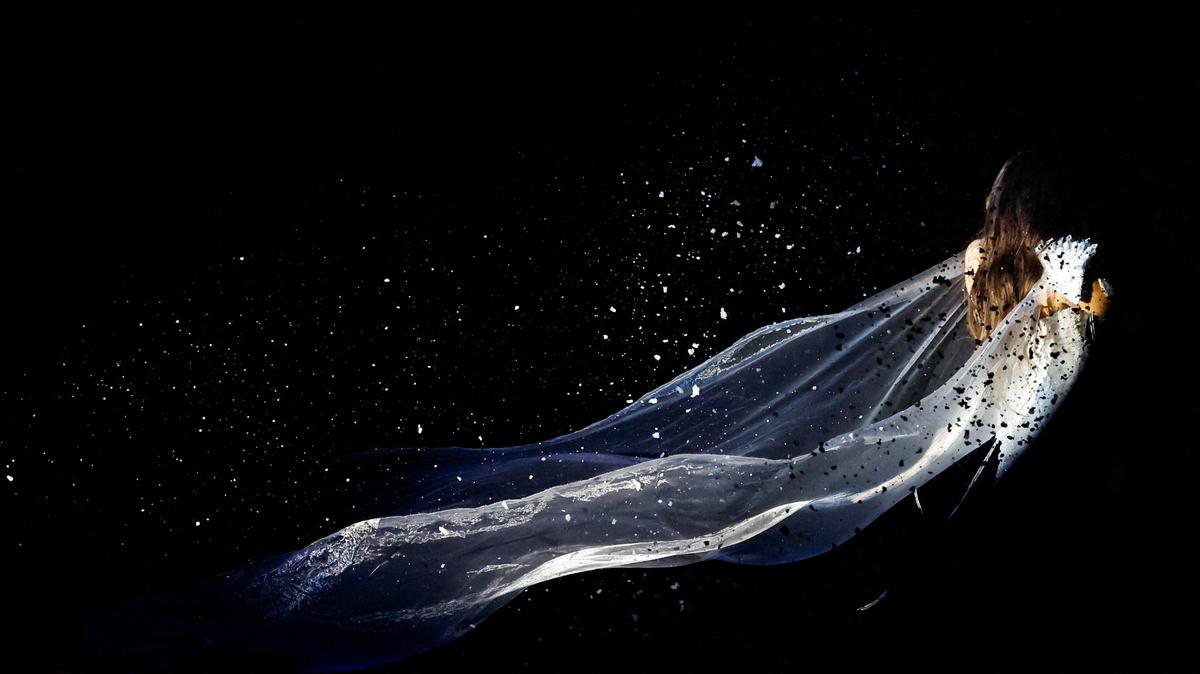 Essyla, representing Belgium, performs "Dancing on the Ice" during the first semi-final of the 2026 Eurovision Song Contest, in Vienna, Austria, May 12, 2026. REUTERS/Lisa Leutner
