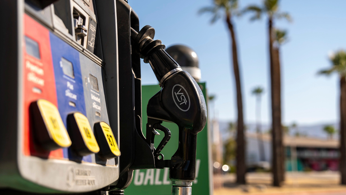 A gas pump at a Sinclair station along CA-111 in Palm Desert, Calif., Tuesday, June 30, 2026.