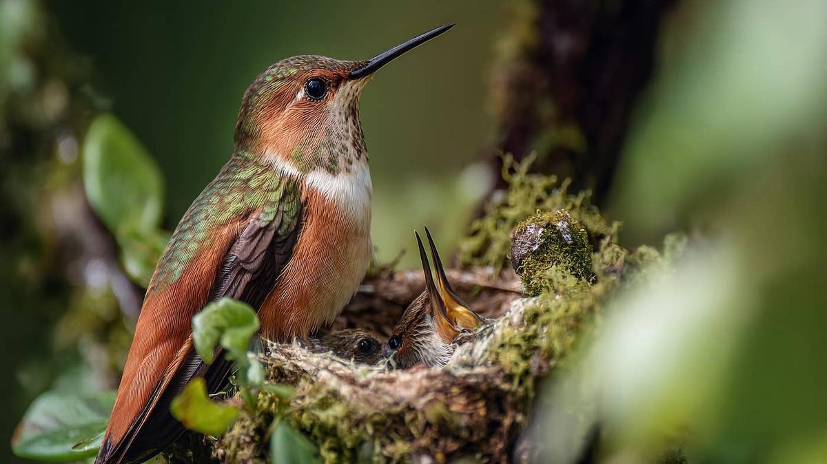 An up-close shot of a Hummingbird. 