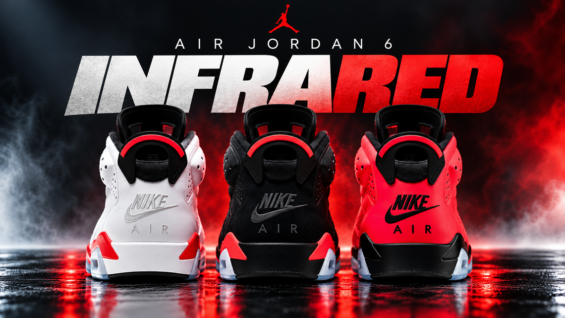 Every Air Jordan 6 Infrared Release, 1991 to 2026