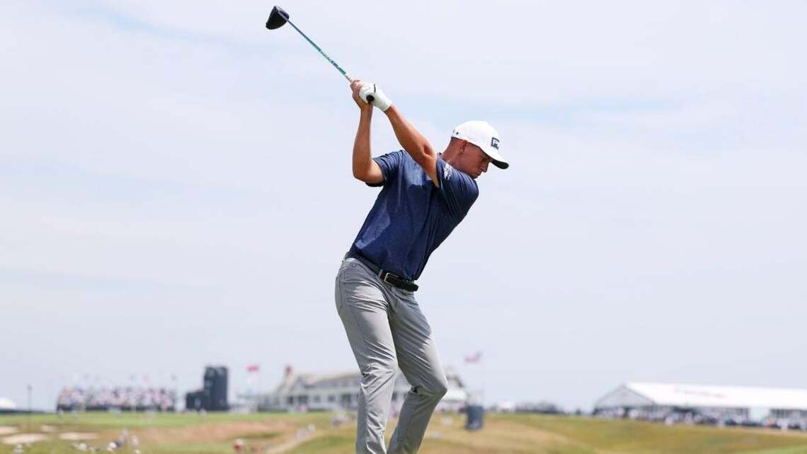Wyndham Clark takes first-day lead at suspended US Open 