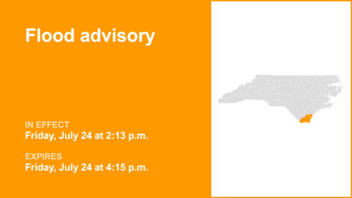 UPDATE: Flood advisory issued for Brunswick and New Hanover counties early Friday evening 