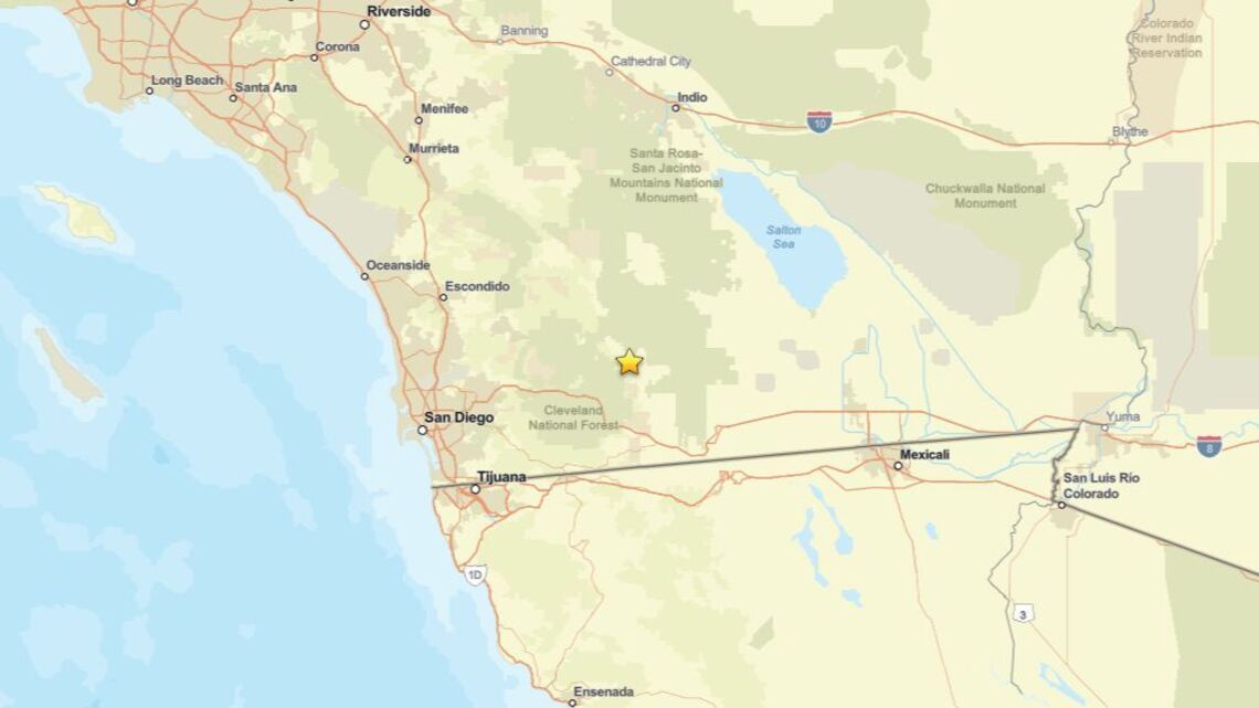 Oct. 4: Earthquake of 2.0 magnitude detected close to Pine Valley, CA 