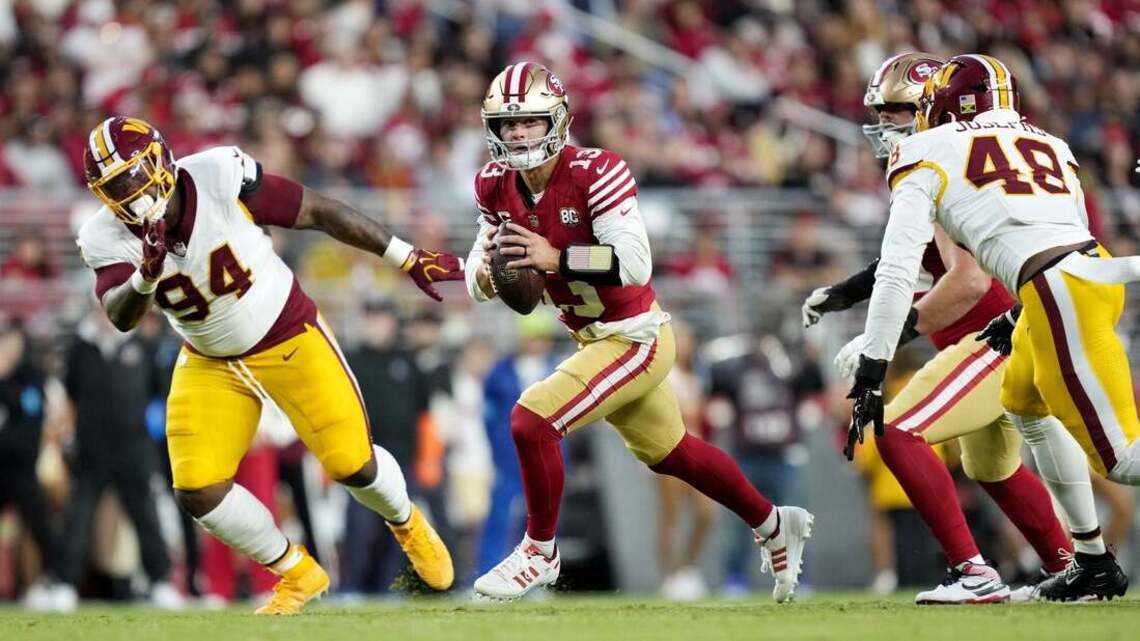 49ers stave off Commanders' comeback bid, remain unbeaten 