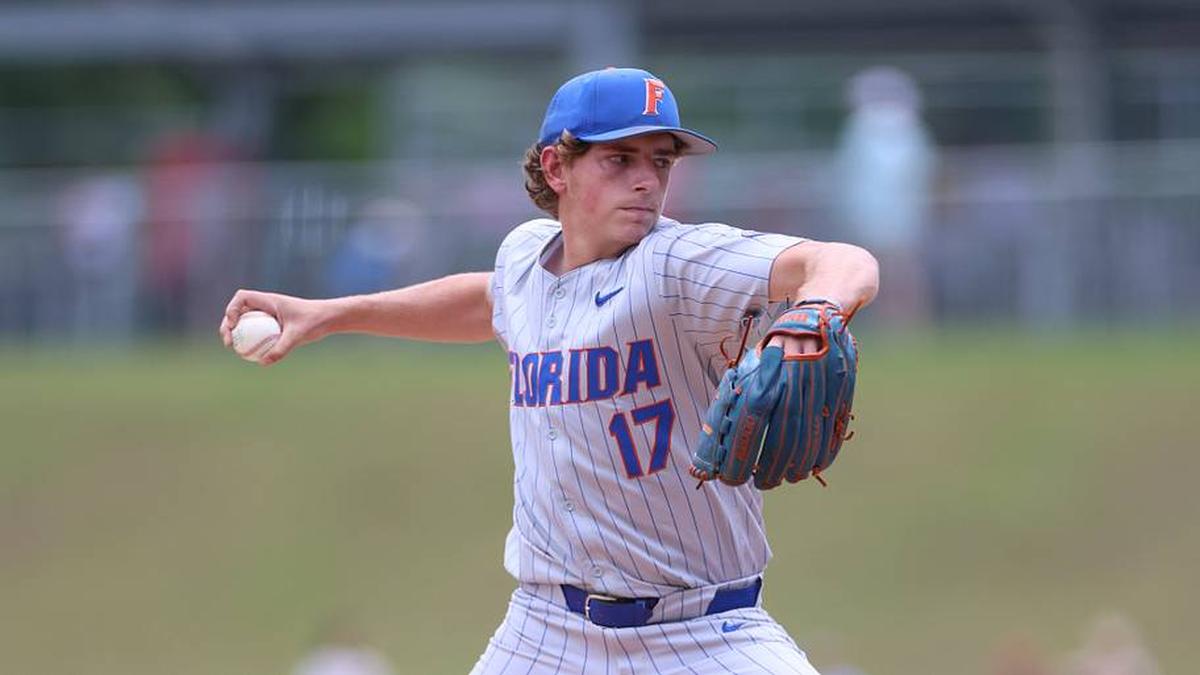  Russell Sandefer exited Florida's loss to Georgia with an arm injury. | Courtesy of UAA Communications 