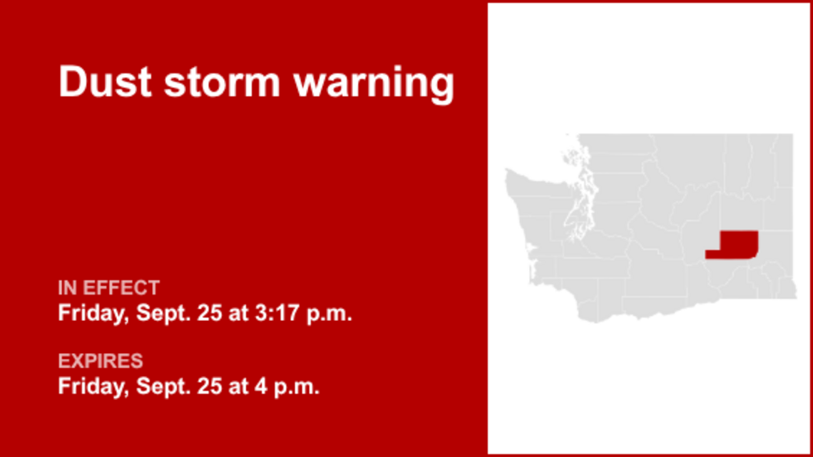UPDATE: Dust storm warning previously issued for Adams County will expire at 4 p.m. 