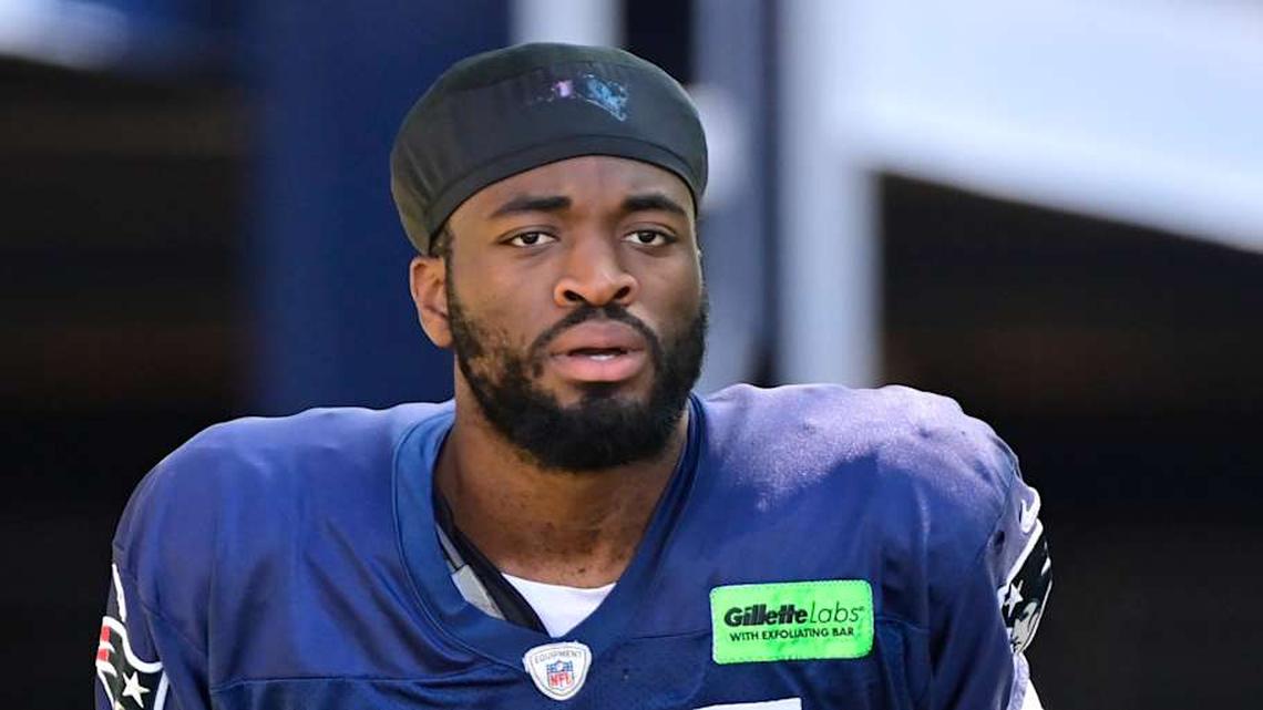  Aug 2, 2023; Foxborough, MA, USA; New England Patriots linebacker Josh Uche (55) heads to the practice fields at Gillette Stadium. Mandatory Credit: Eric Canha-Imagn Images | Eric Canha-Imagn Images 