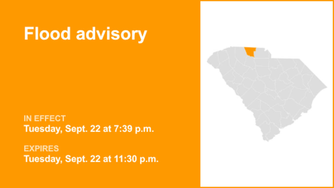 UPDATE: The current flood advisory for Cherokee County will expire at 11:30 p.m. 