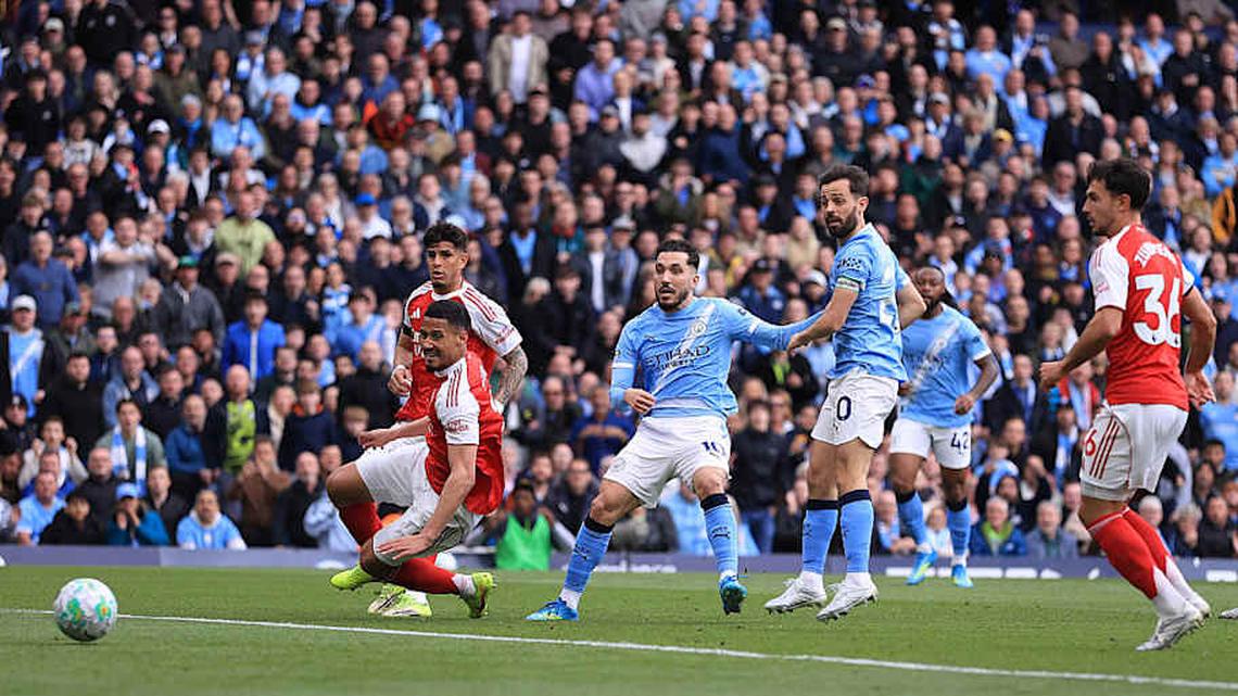  Rayan Cherki magic put Man City in front. | Simon Stacpoole/OffsideGetty Images 