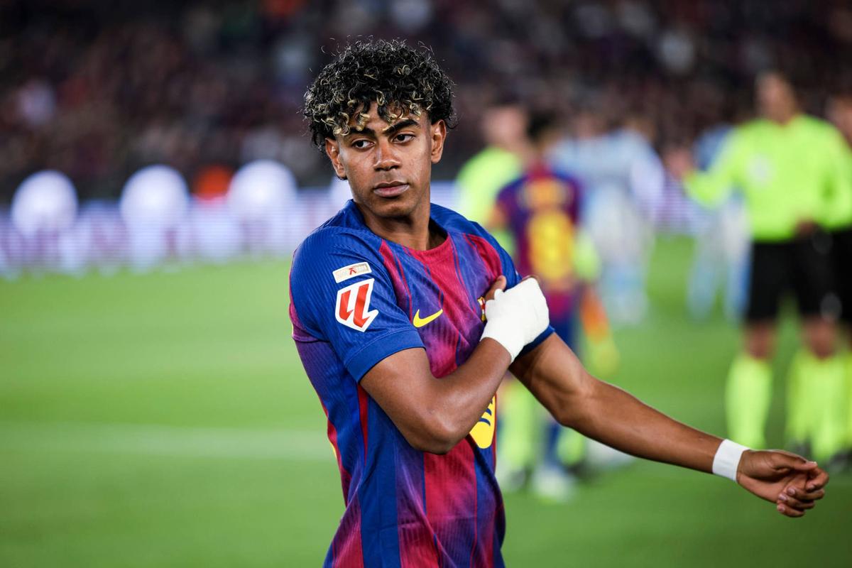  Lamine Yamal of FC Barcelona during the La Liga EA Sports match between FC Barcelona and Celta de Vigo at Spotify Camp Nou Stadium on April 22, 2026, in Barcelona, Spain. (Photo by Gongora/NurPhoto via Getty Images) Photo by Gongora/NurPhoto via Getty Images