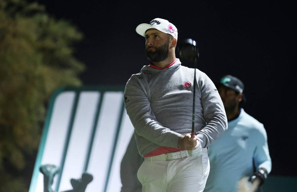 [US, Mexico & Canada customers only] Feb 6, 2026; Riyadh, SAUDI ARABIA; Jon Rahm in action during the third round of play at LIV Golf Riyadh at the Riyadh Golf Club. Mandatory Credit: Hamad I Mohammed/Reuters via Imagn Images 