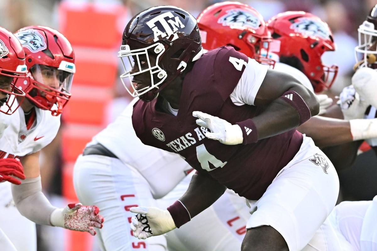  Texas A&M EDGE Shemar Stewart could fly up the draft board in the coming months. Maria Lysaker-Imagn Images