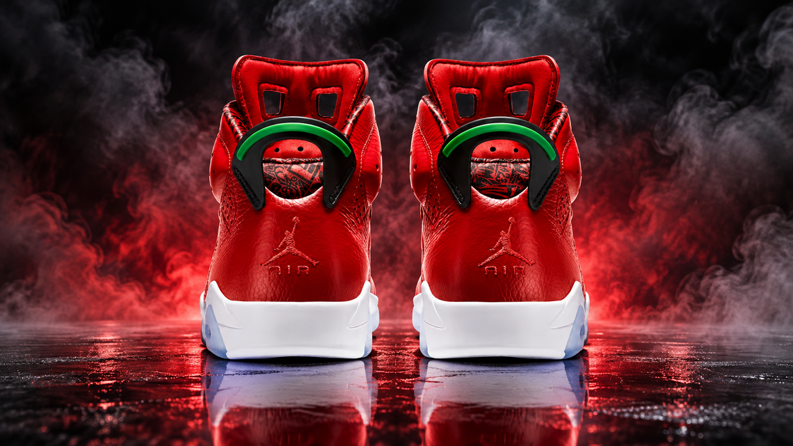 Air Jordan 6 ‘History of Jordan' - Red Leather, Green Details, a Spike Lee Connection: History & Where to Buy 