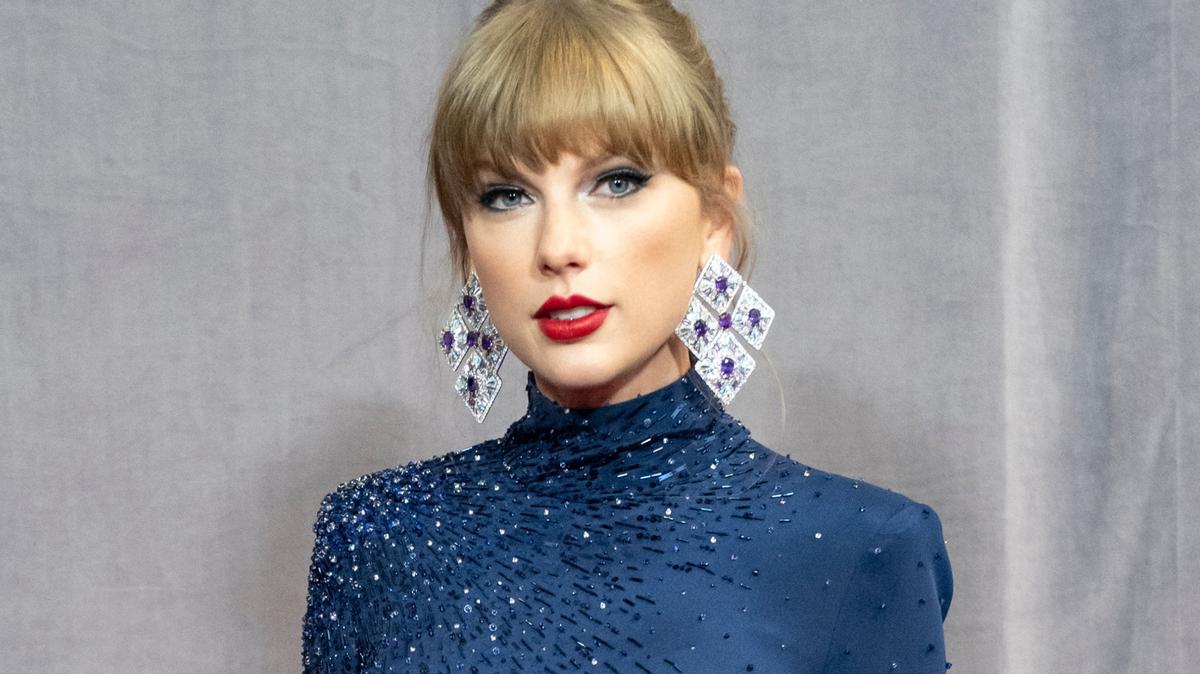 Taylor Swift at the 2023 Grammy Awards in Los Angeles. This year she’s up for six awards.