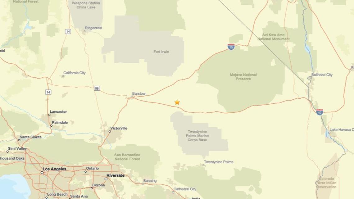 Update: Earthquake of 2.0 magnitude registered near Ludlow, CA on March 27 