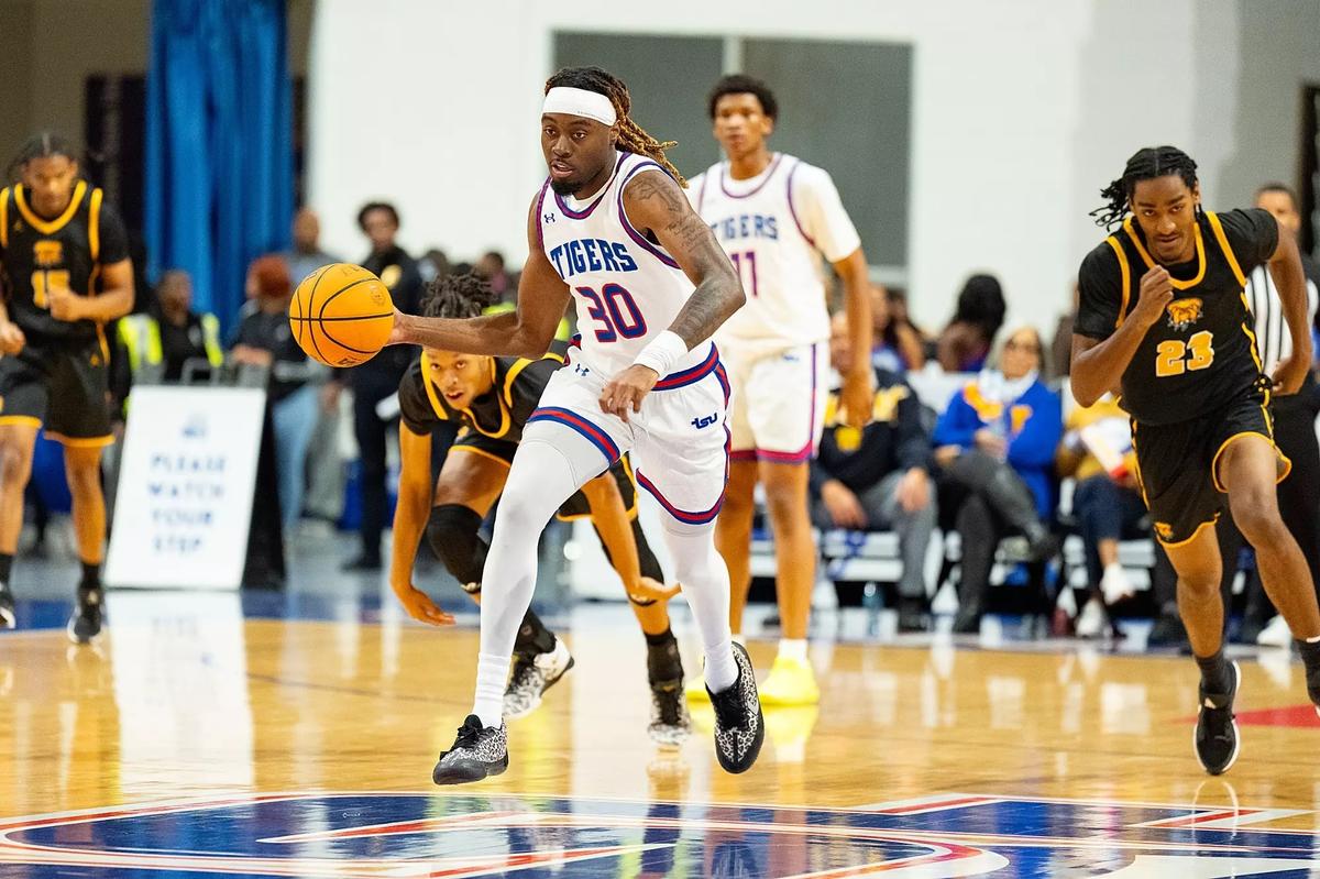  Aaron Nkrumah on the fast break at Tennessee State (Photo courtesy: Tennessee State Athletics)