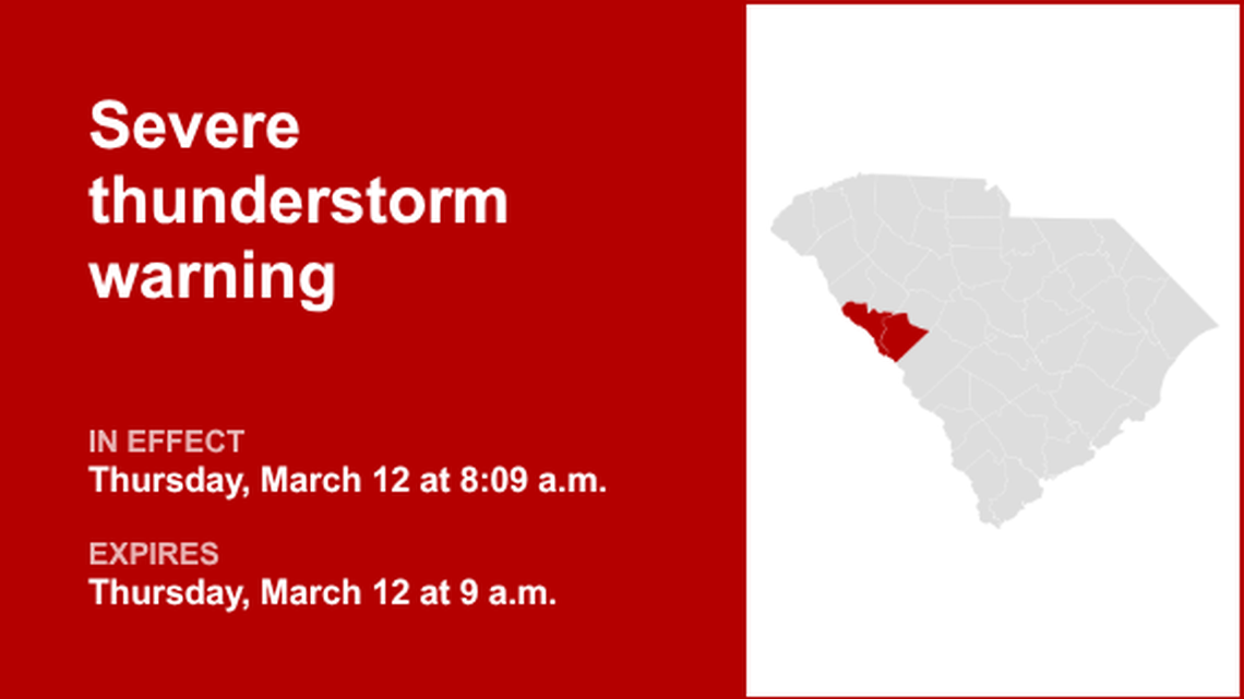 UPDATE: Severe thunderstorm warning predicted to expire at noon 