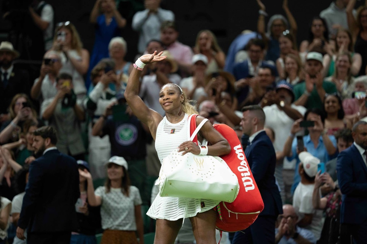  Jun 30, 2026; London, United Kingdom; Serena Williams of the United States leaves the court after losing her match against Maya Joint of Australia on day two at All England Lawn Tennis and Croquet Club. Mandatory Credit: Susan Mullane-Imagn Images 